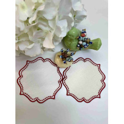 KIRMIZI TOMURCUKLU KOKTEYL PEÇETESİ (Sunumluk) 6'LI