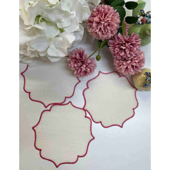 PEMBE KOKTEYL PEÇETESİ (Sunumluk) 6'LI